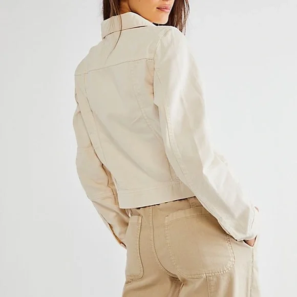 NWT XS Free People Rumors Denim Button Jacket - Picture 9 of 10